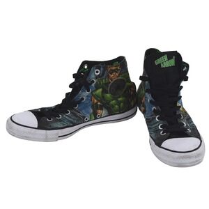 Converse Chuck Taylor All Star Mens 9 Green Arrow DC Comics High Top NWOT